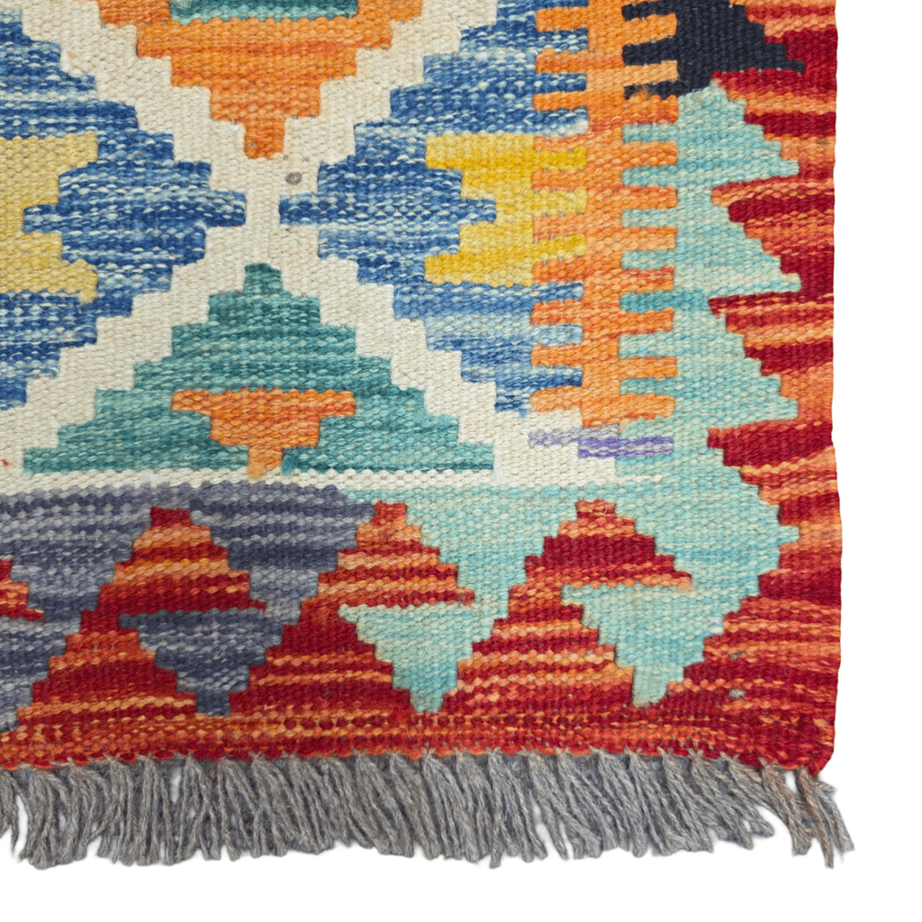 90 x 60 cm Hand-Woven Afghan Kilim