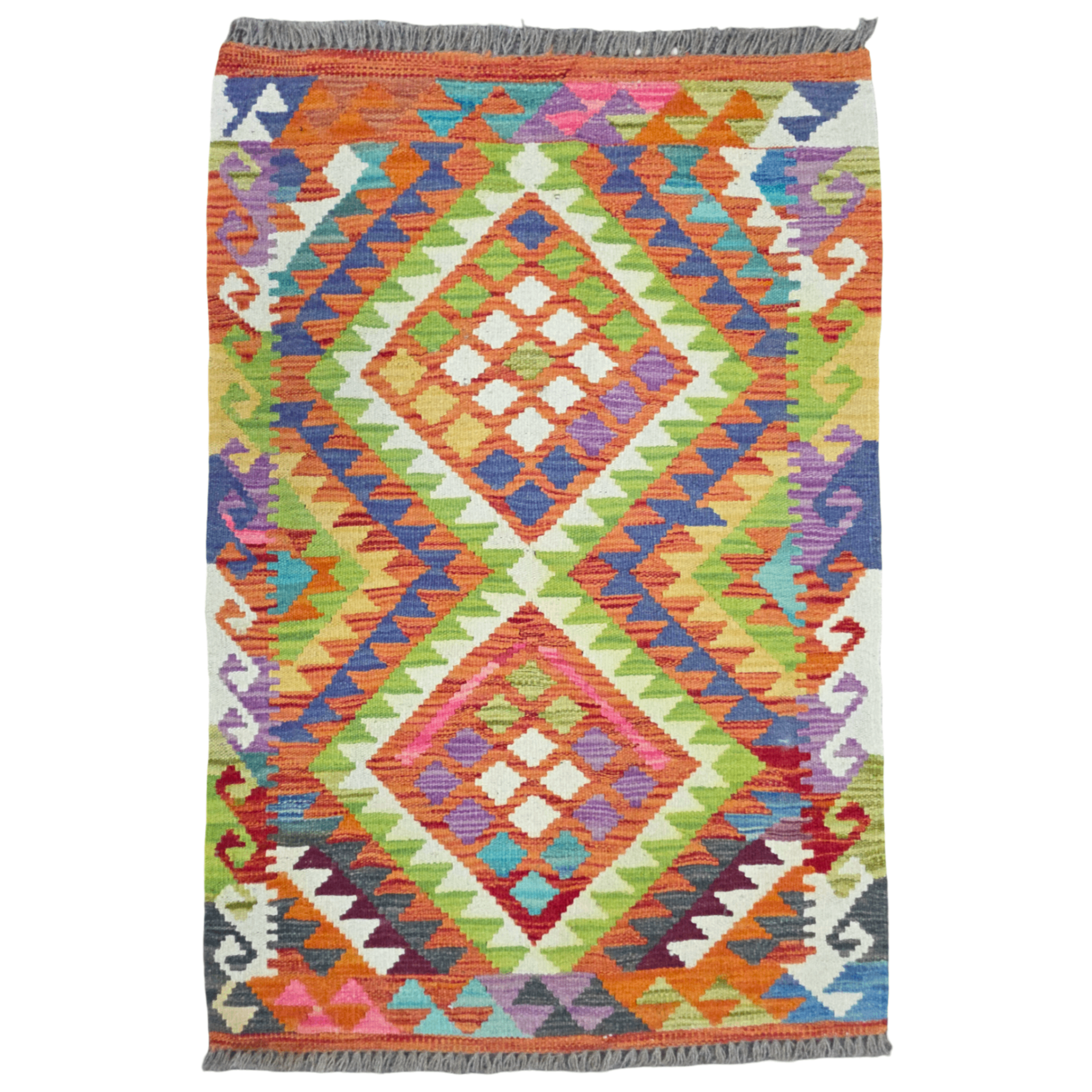 125 x 84 cm Hand-Woven Afghan Kilim Rug