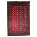 243 x 159 cm Hand-Knotted Afghan Akche Bokhara Rug