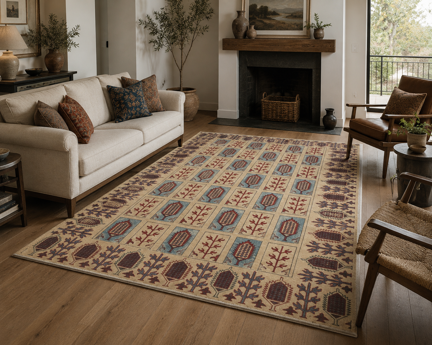 244 x 180 cm Handmade Bakhtiari Chobi Wool Rug
