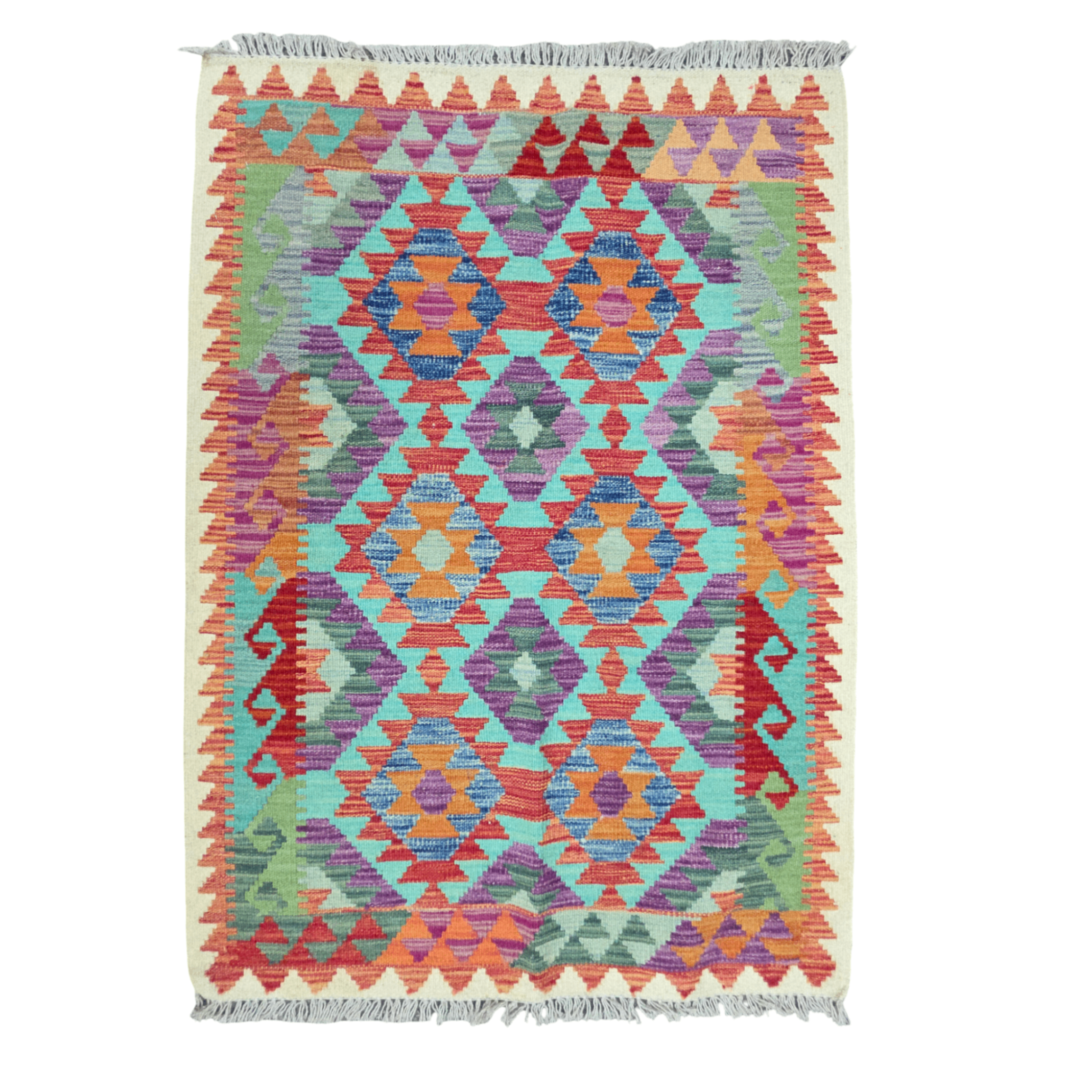 125 x 84 cm Hand-Woven Afghan Kilim