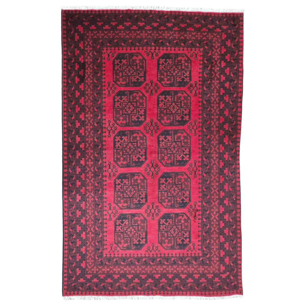 248 x 155 cm Hand-Woven Afghan Akche Rug