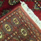 149 x 94 cm Hand Knotted Red Karachi Bokhara – Wool Rug
