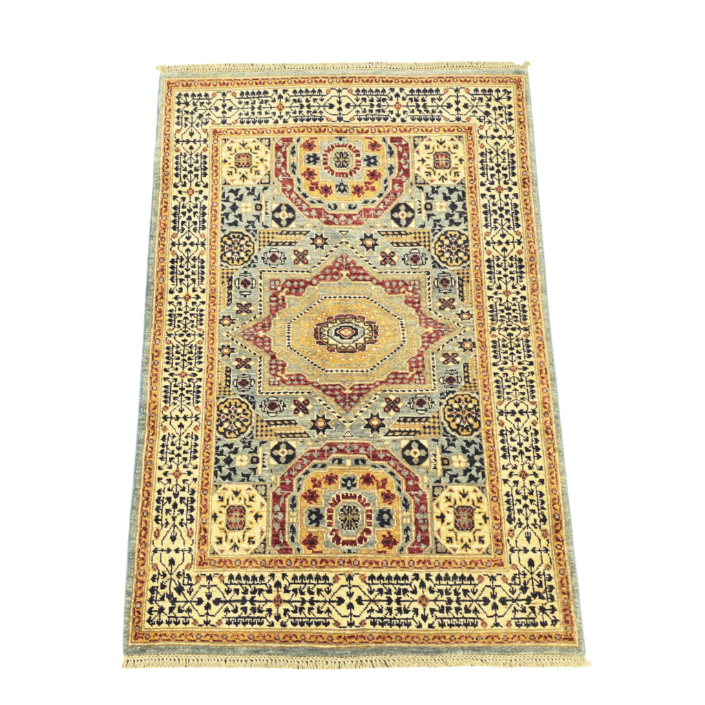 151 x 100 cm Afghan Chobi Hand-Knotted Wool Rug