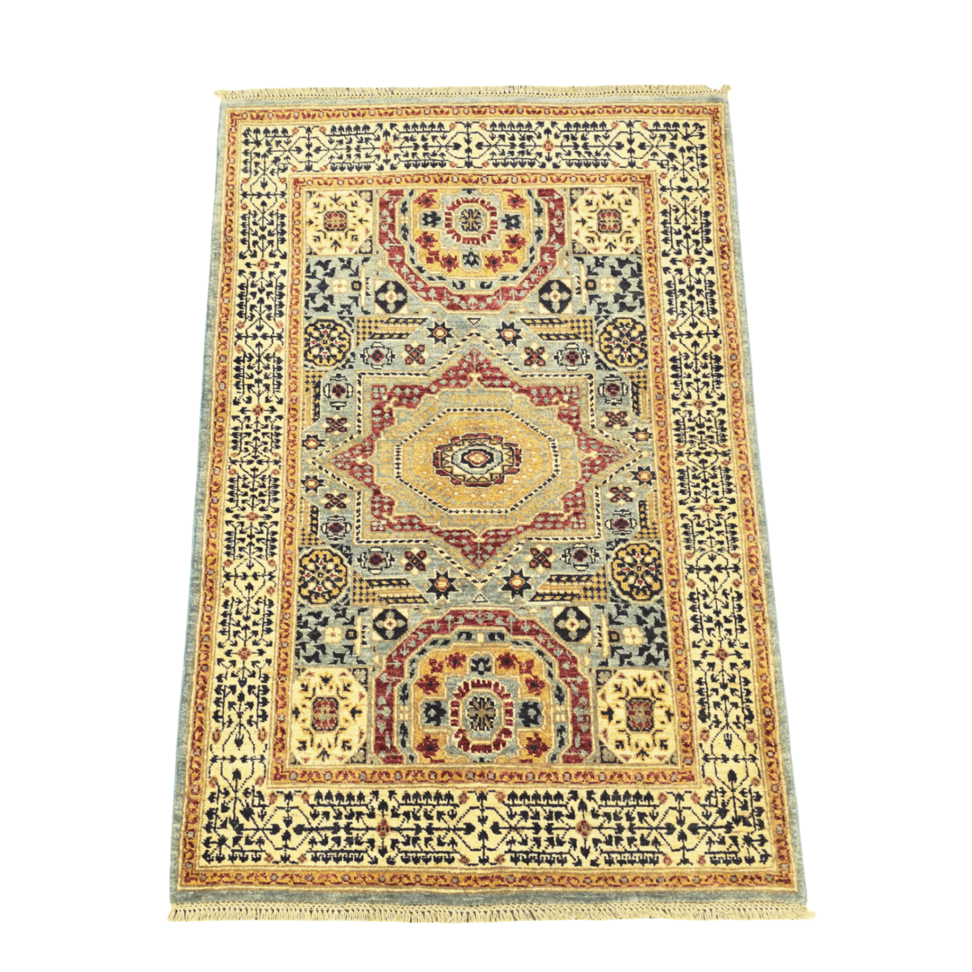 151 x 100 cm Afghan Chobi Hand-Knotted Wool Rug