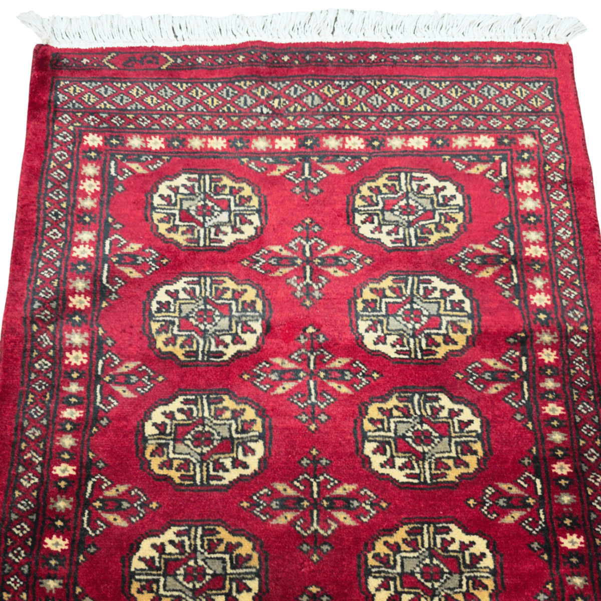 164 x 65 cm Hand Knotted Red Karachi Bokhara – Runner Rug