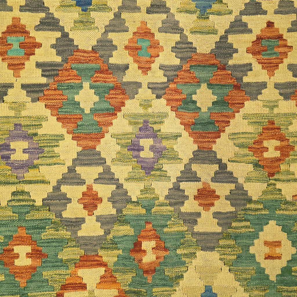 191 x 149 cm Hand Woven Afghan Kilim Rug