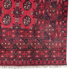 193 x 149 cm Hand-Knotted Afghan Bokhara Akche Rug
