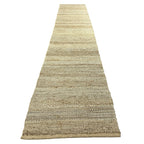 305 x 65 cm Handwoven Jute Runner Rug – Natural Beige Woven Texture
