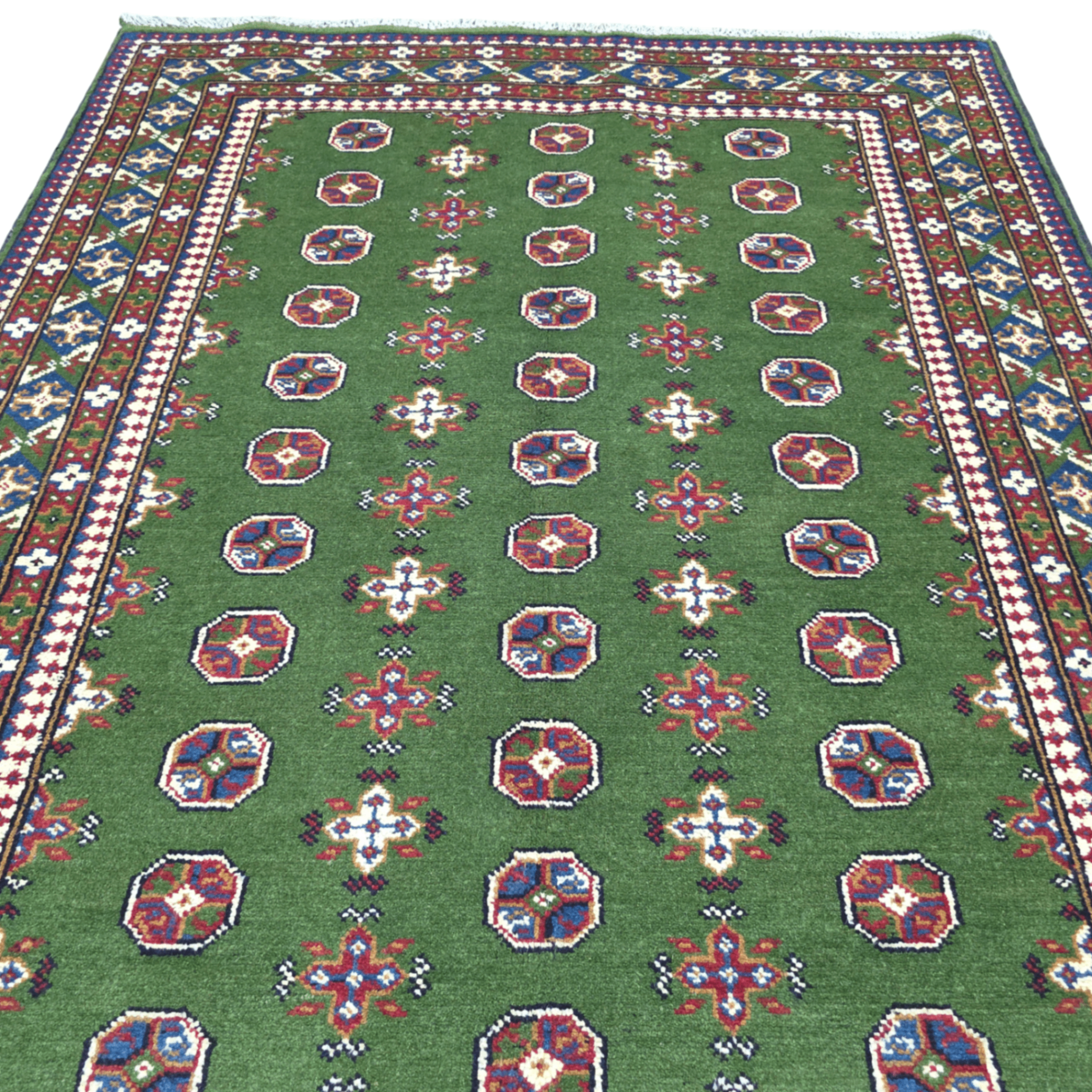 201 x 146 cm Hand-Woven Afghan Akche Rug
