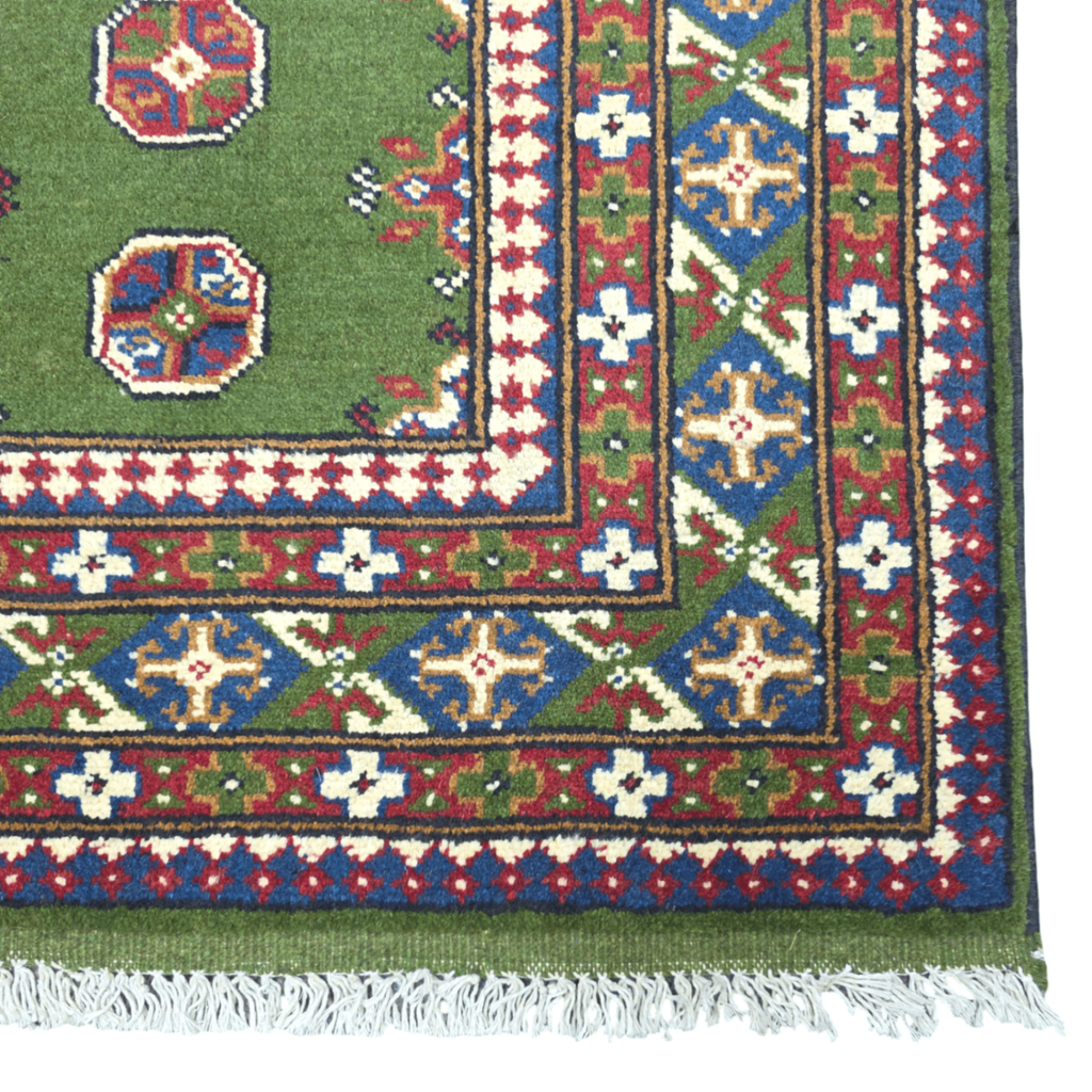 201 x 146 cm Hand-Woven Afghan Akche Rug