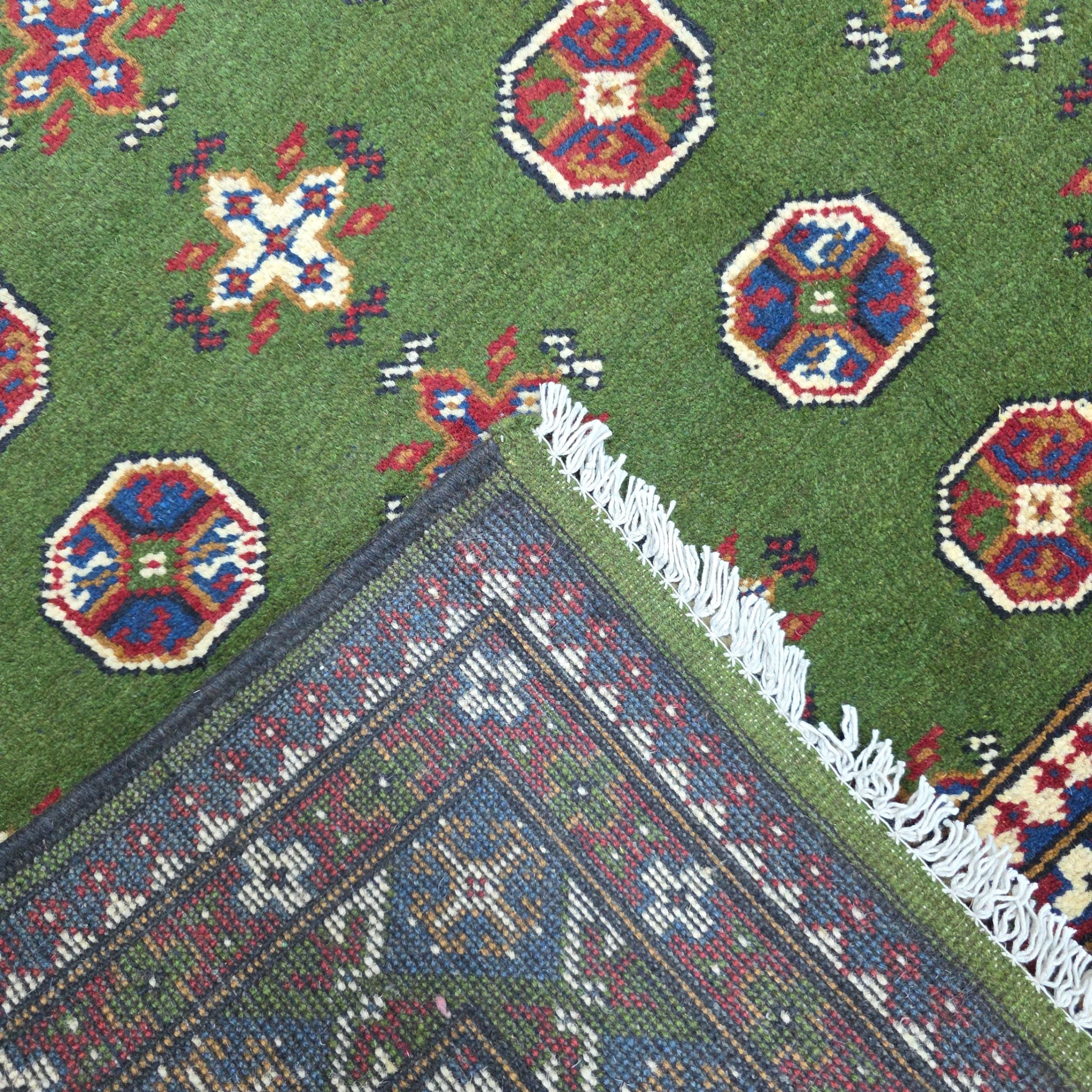 201 x 146 cm Hand-Woven Afghan Akche Rug