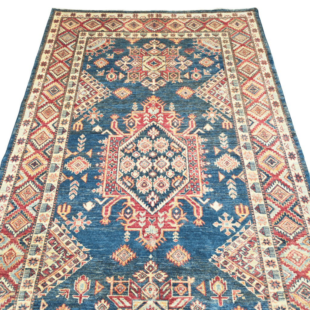 230 x 144 cm Hand Knotted Afghan Kazak Rug