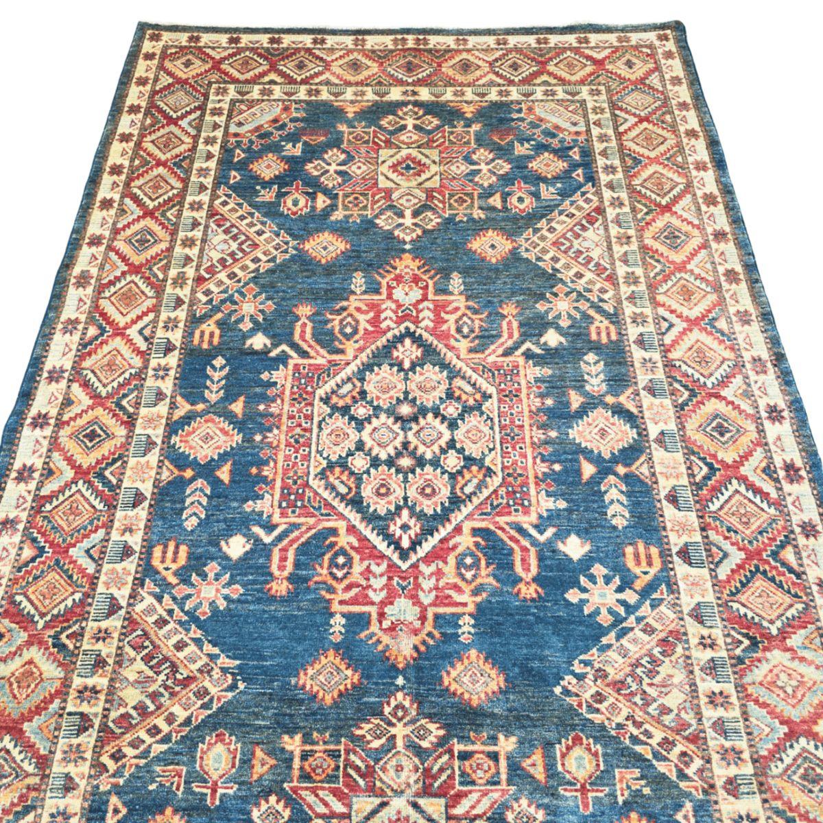 230 x 144 cm Hand Knotted Afghan Kazak Rug