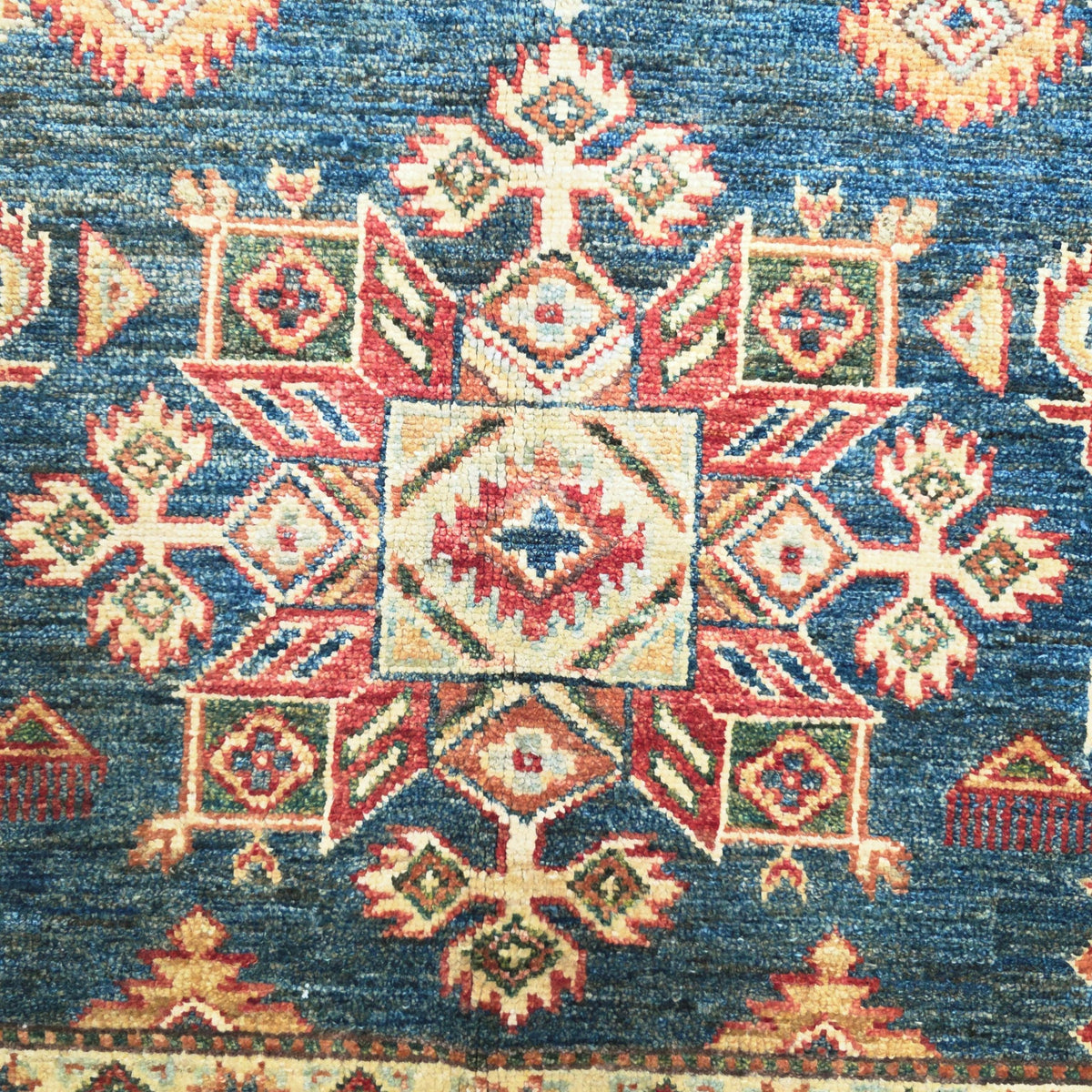 230 x 144 cm Hand Knotted Afghan Kazak Rug