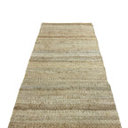 305 x 65 cm Handwoven Jute Runner Rug – Natural Beige Woven Texture
