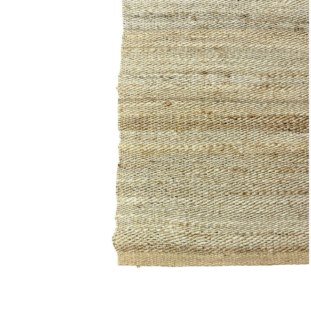 305 x 65 cm Handwoven Jute Runner Rug – Natural Beige Woven Texture