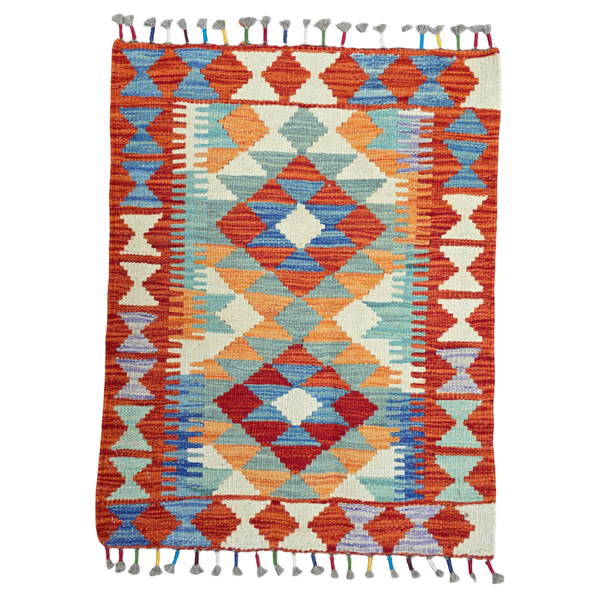 90 x 60 cm Hand-Woven Afghan Kilim
