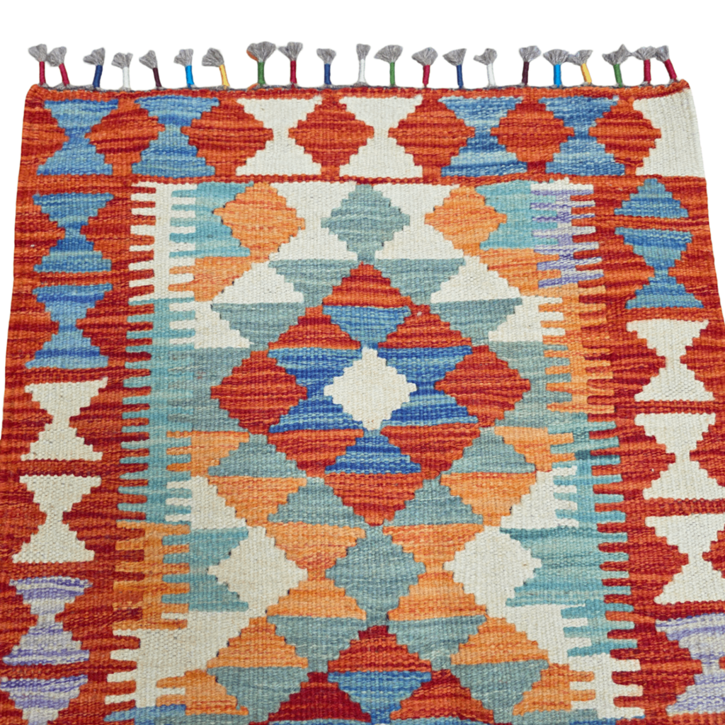 90 x 60 cm Hand-Woven Afghan Kilim