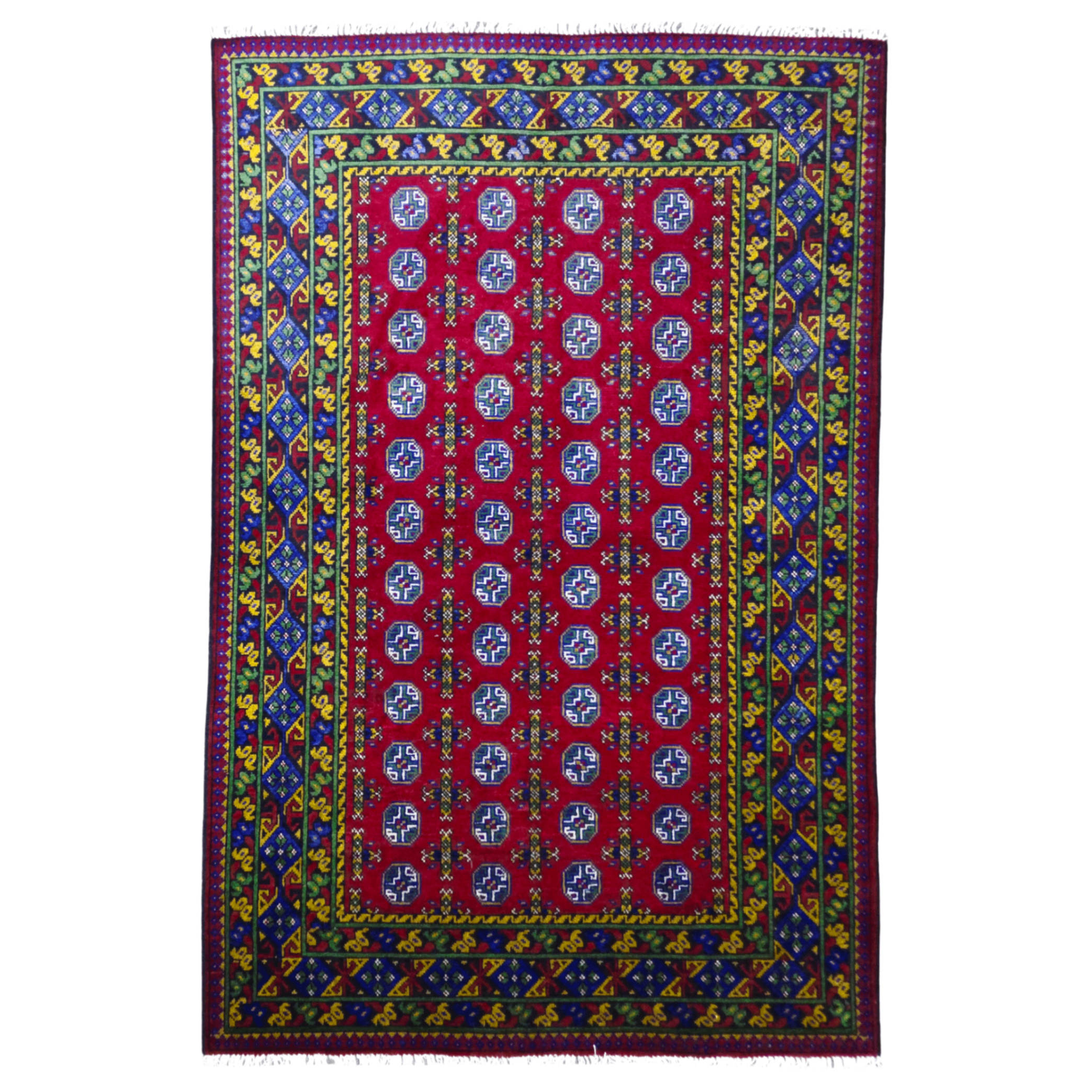 250 x 163 cm Hand-Woven Afghan Akche Rug