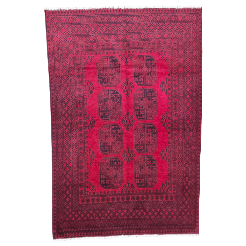 250 x 166 cm Hand-Woven Afghan Akche Rug