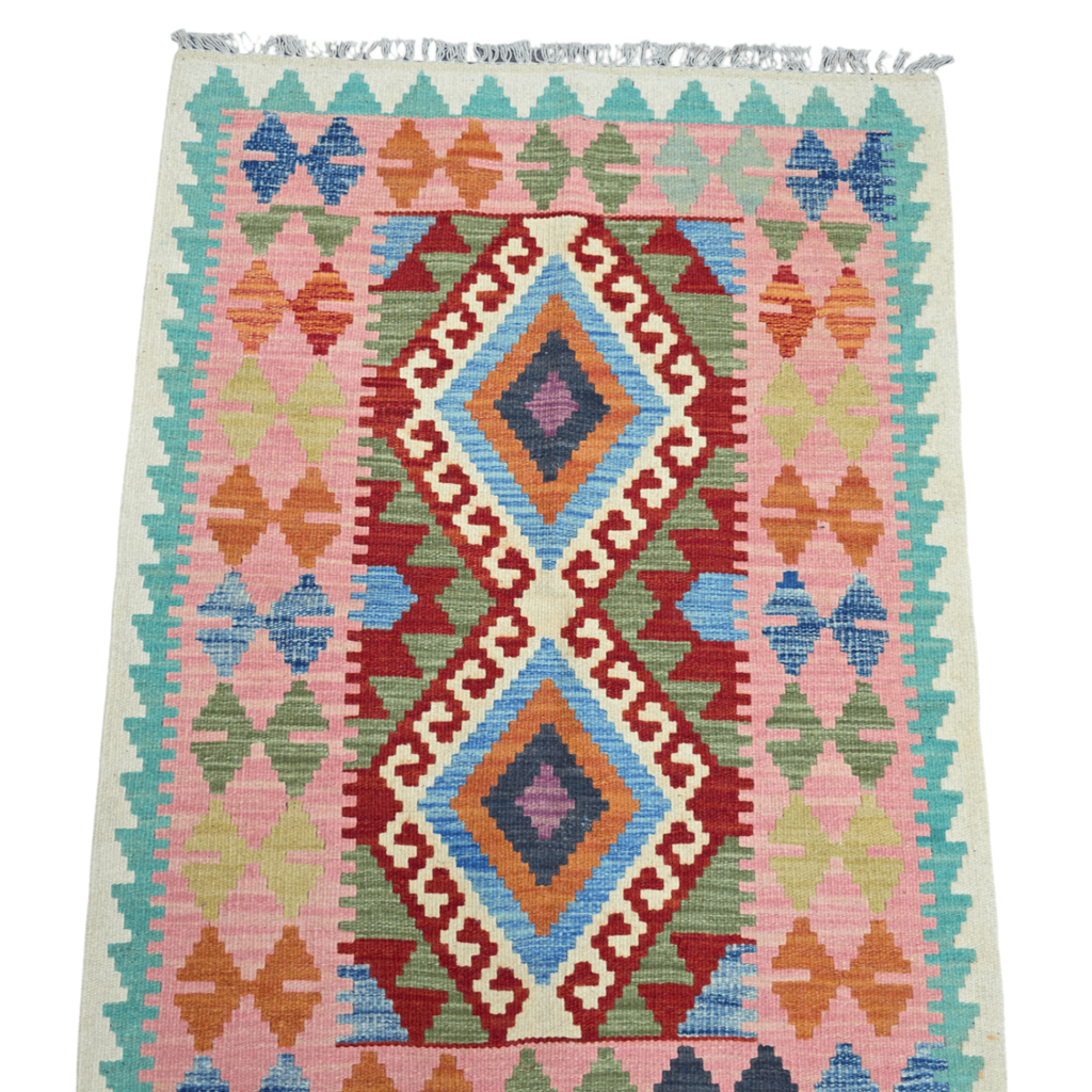 119 x 85 cm Hand-Woven Afghan Kilim Rug