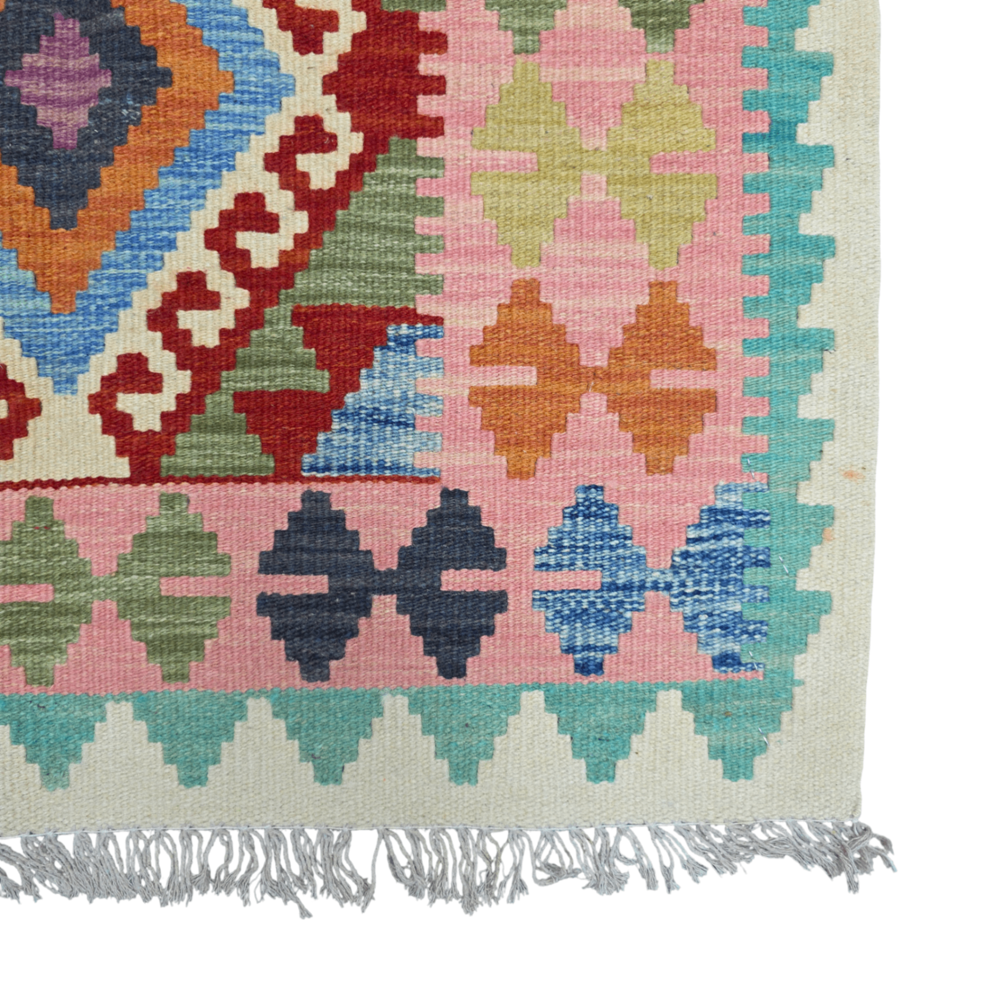 119 x 85 cm Hand-Woven Afghan Kilim Rug