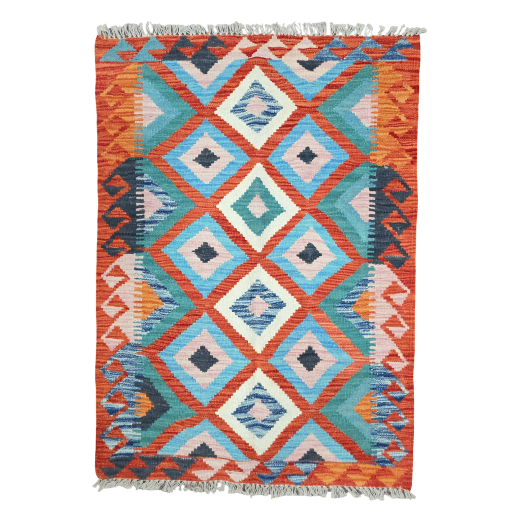 119 x 85 cm Hand-Woven Afghan Kilim