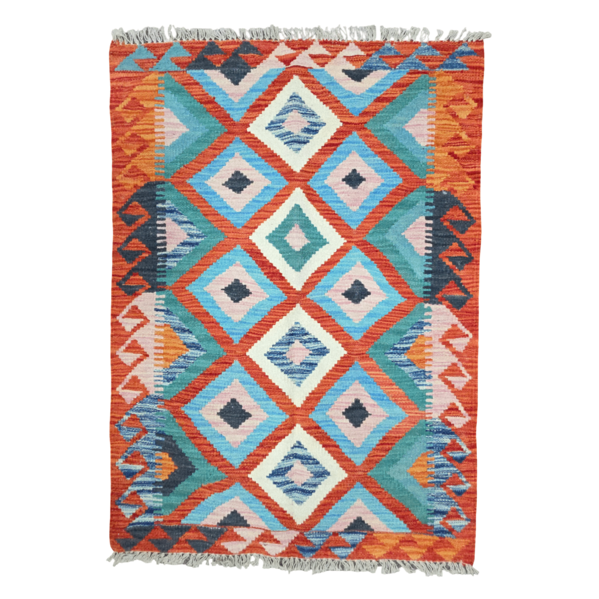 119 x 85 cm Hand-Woven Afghan Kilim