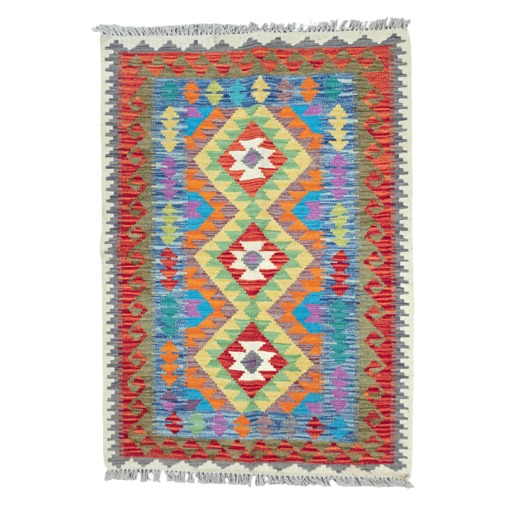 125 x 84 cm Hand-Woven Afghan Kilim