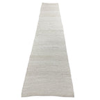 310 x 64 cm Handwoven Jute Runner Rug – Natural White Woven Texture