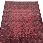 188 x 154 cm Hand-Knotted Afghan Bokhara Akche Rug