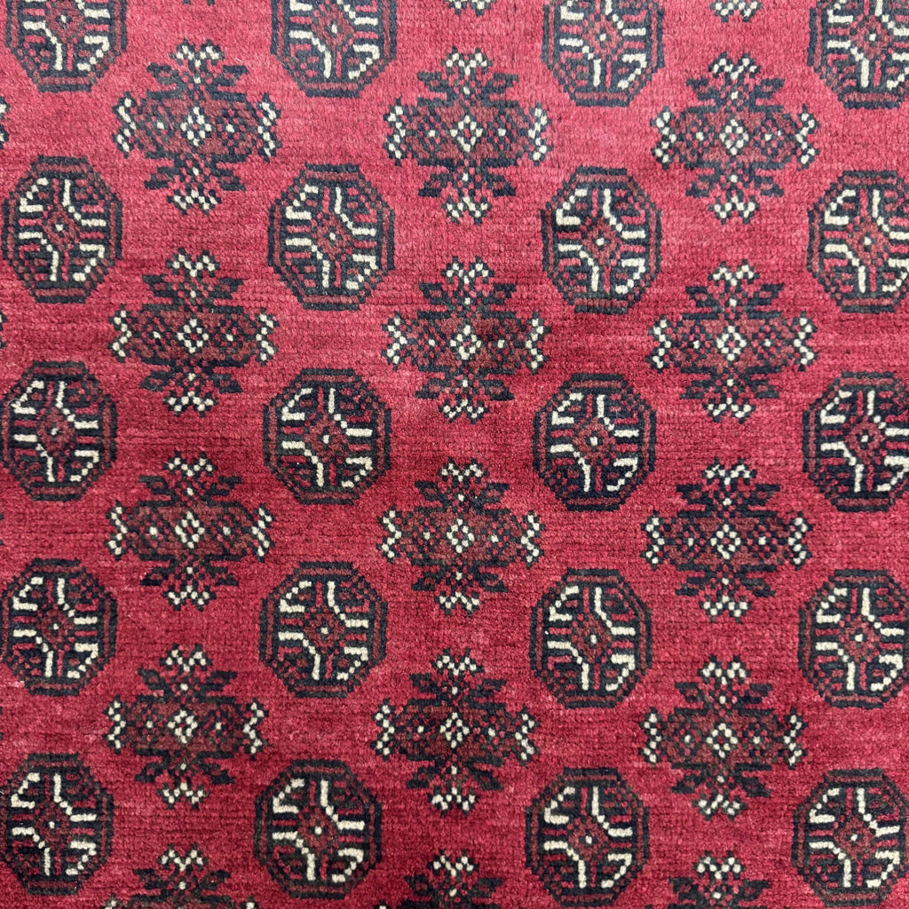 188 x 154 cm Hand-Knotted Afghan Bokhara Akche Rug