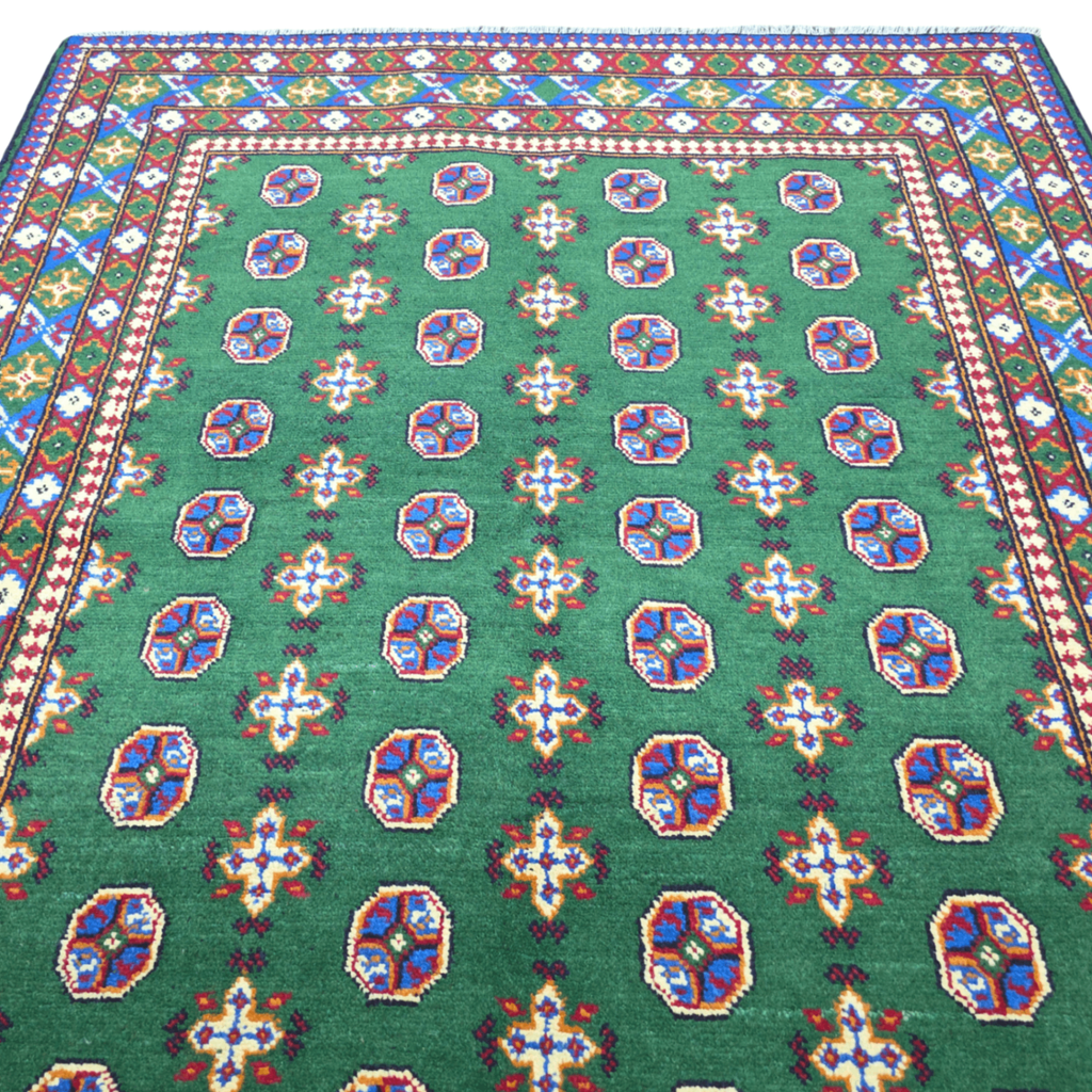 194 x 149 cm Hand-Woven Afghan Akche Rug