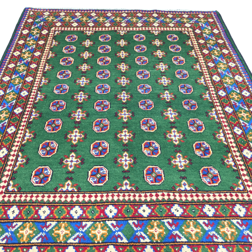 194 x 149 cm Hand-Woven Afghan Akche Rug