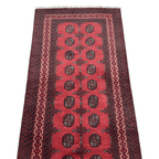 197 x 100 cm Hand-Knotted Afghan Bokhara Akche Rug
