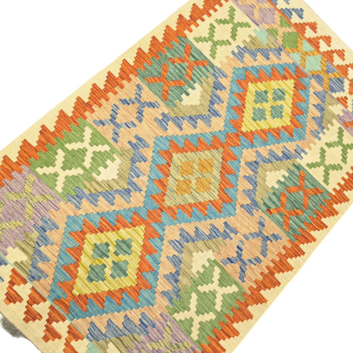 198 x 123 cm Hand Woven Afghan Kilim Rug