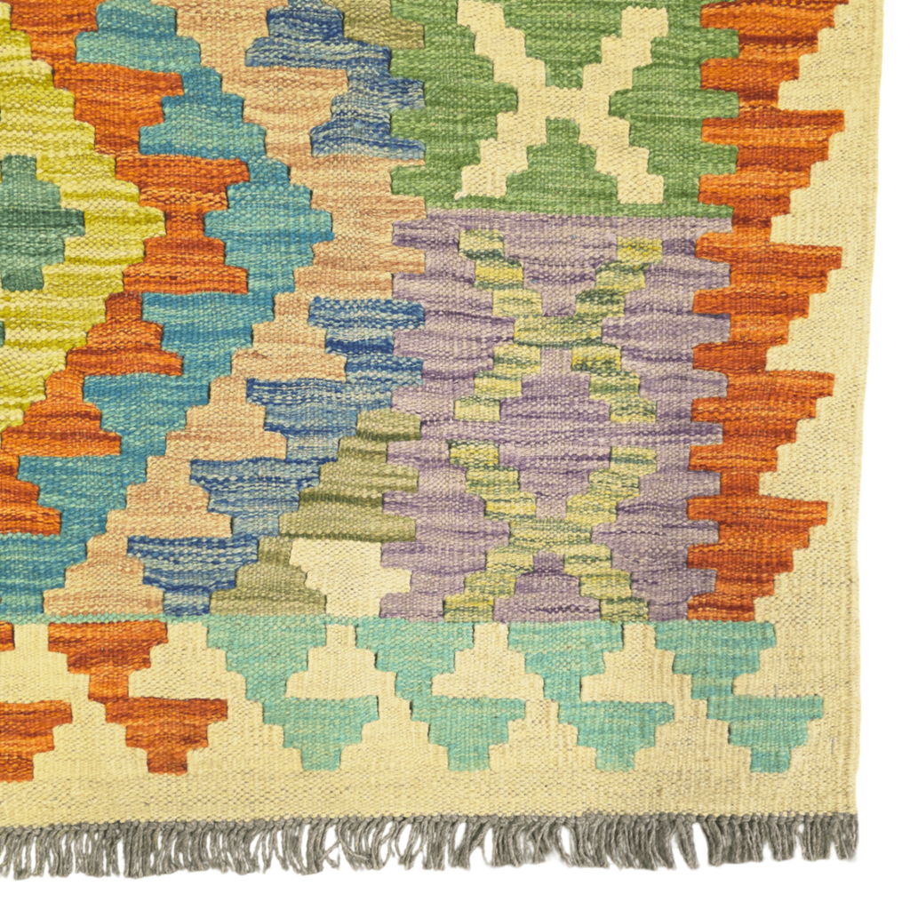 198 x 123 cm Hand Woven Afghan Kilim Rug