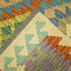 198 x 123 cm Hand Woven Afghan Kilim Rug