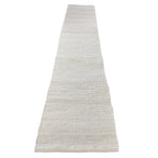 310 x 64 cm Handwoven Jute Runner Rug – Natural White Woven Texture