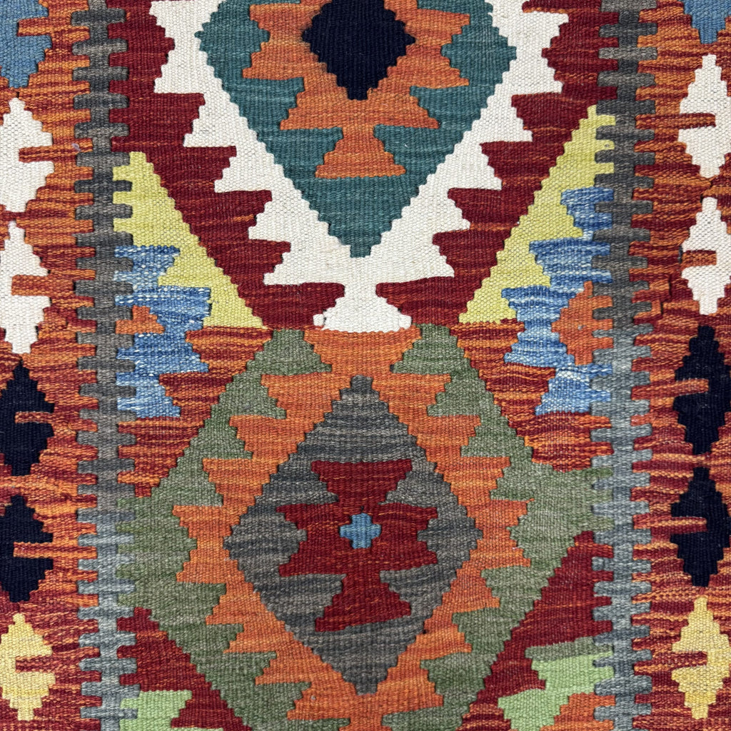 208 x 76 cm Hand Woven Afghan Kilim Chobi Runner Rug