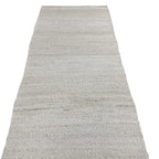 310 x 64 cm Handwoven Jute Runner Rug – Natural White Woven Texture