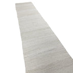 310 x 64 cm Handwoven Jute Runner Rug – Natural White Woven Texture