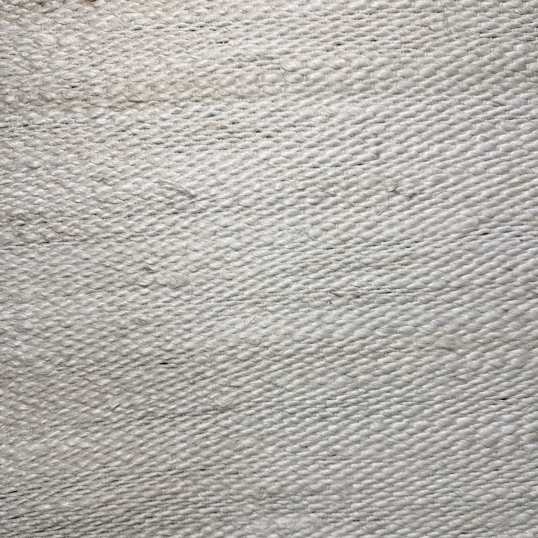 310 x 64 cm Handwoven Jute Runner Rug – Natural White Woven Texture