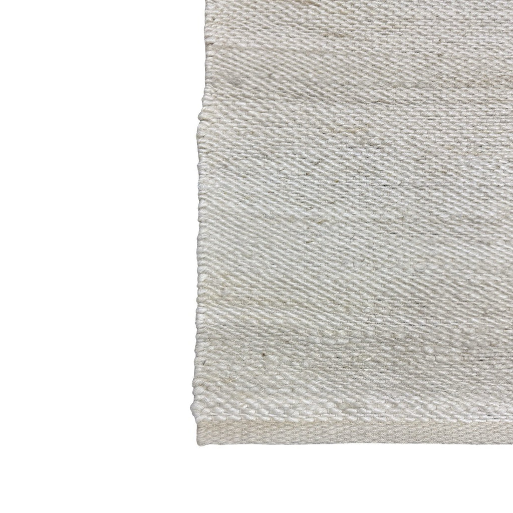 310 x 64 cm Handwoven Jute Runner Rug – Natural White Woven Texture