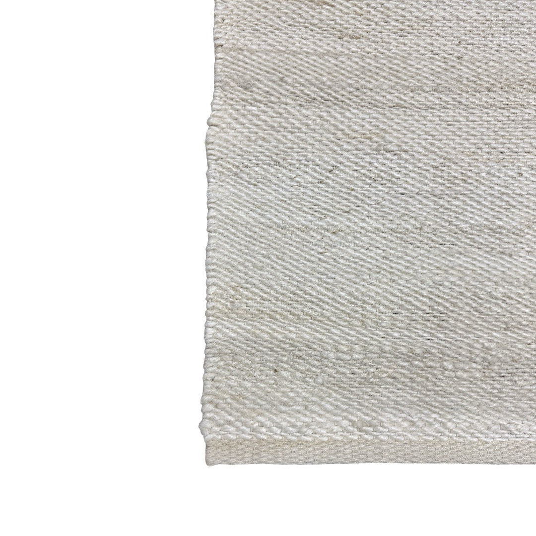 310 x 64 cm Handwoven Jute Runner Rug – Natural White Woven Texture