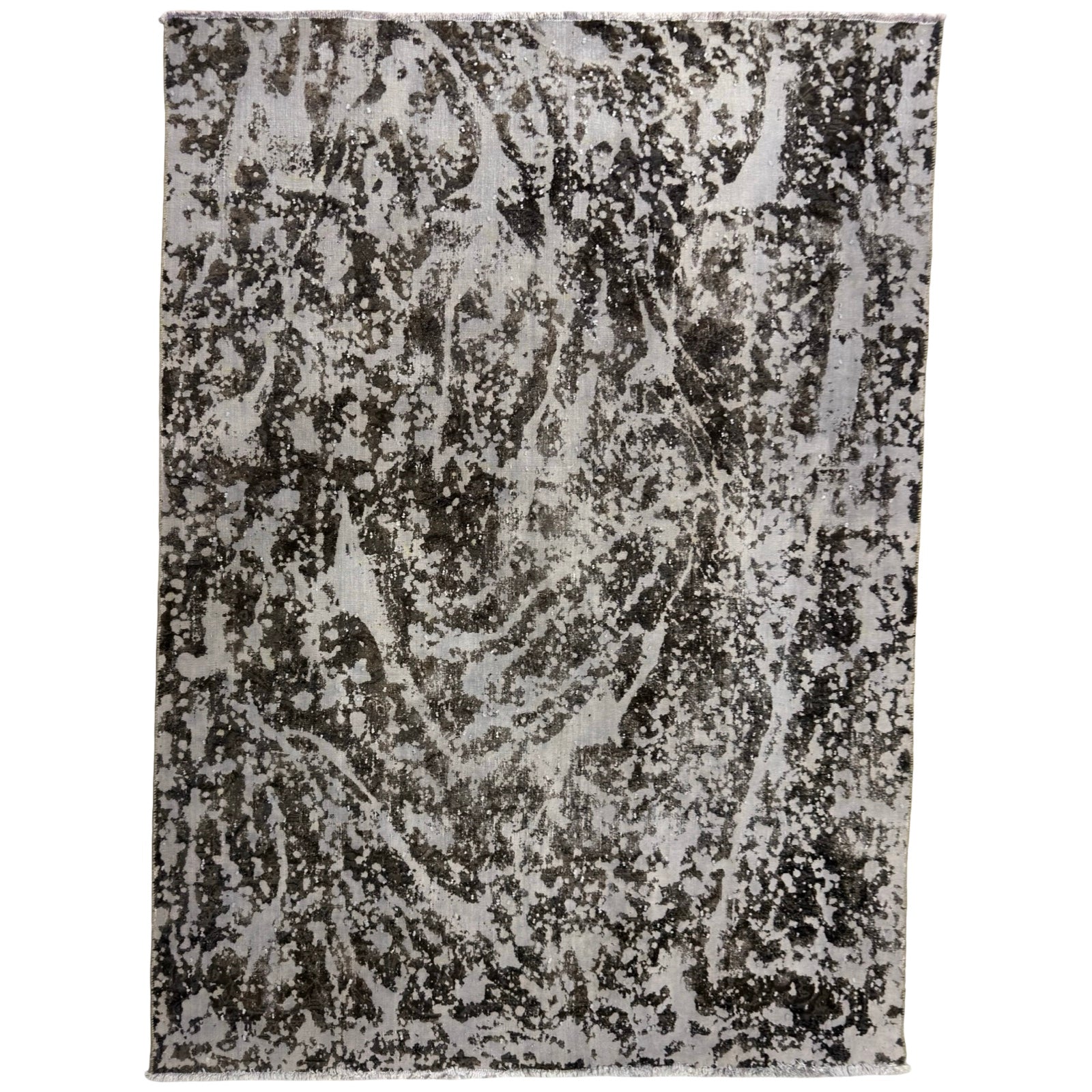 260 x 187 cm Hand-Knotted Ultra Vintage Reload Rug – Grey Wool