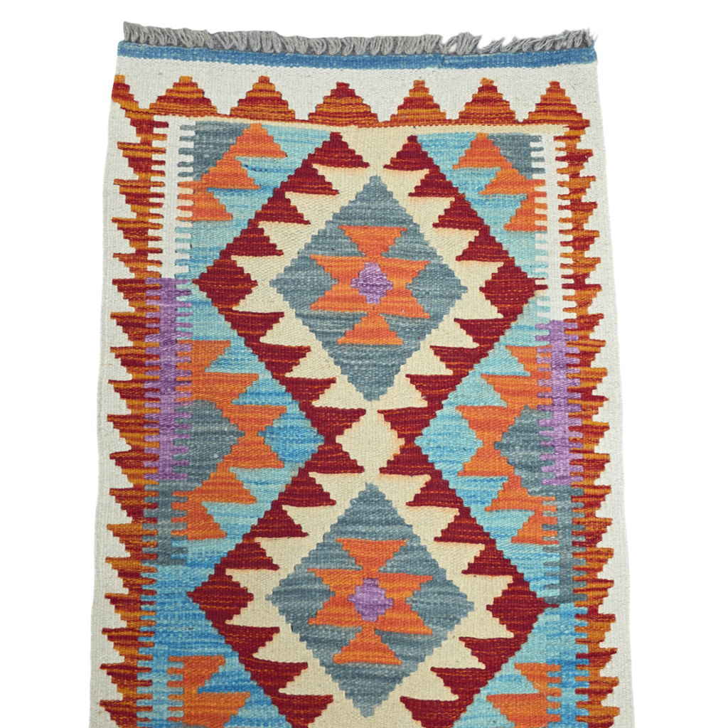 90 x 60 cm Hand-Woven Afghan Kilim