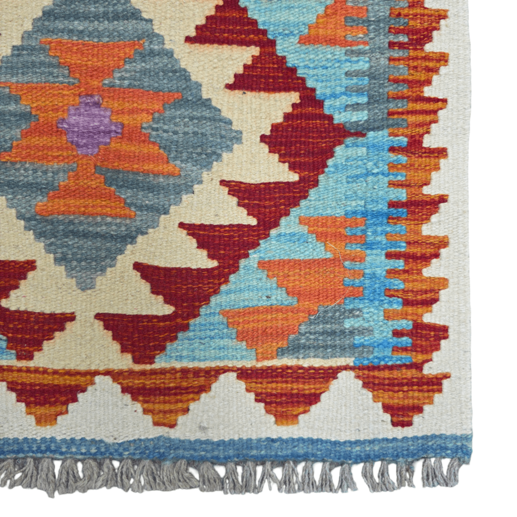 90 x 60 cm Hand-Woven Afghan Kilim