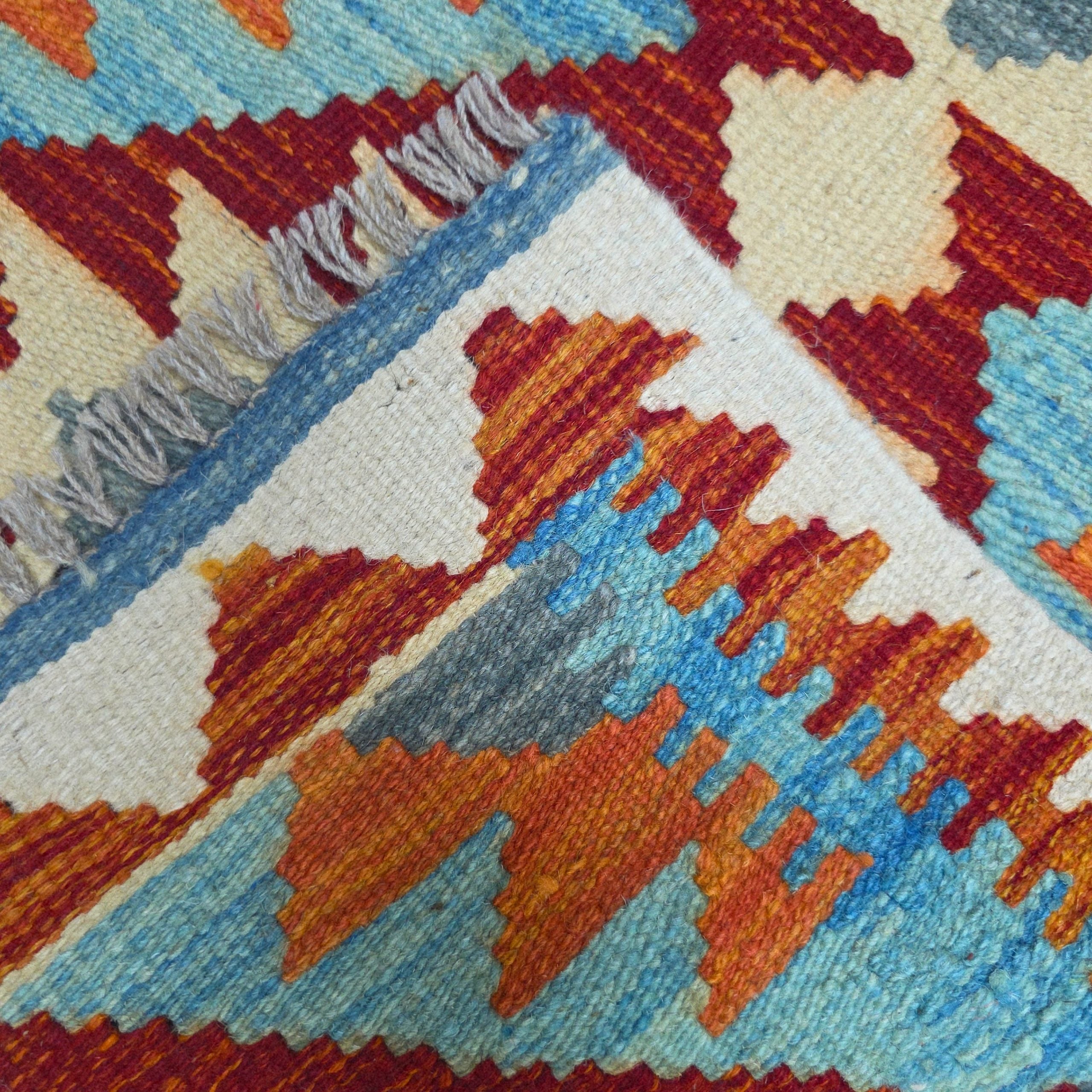 90 x 60 cm Hand-Woven Afghan Kilim
